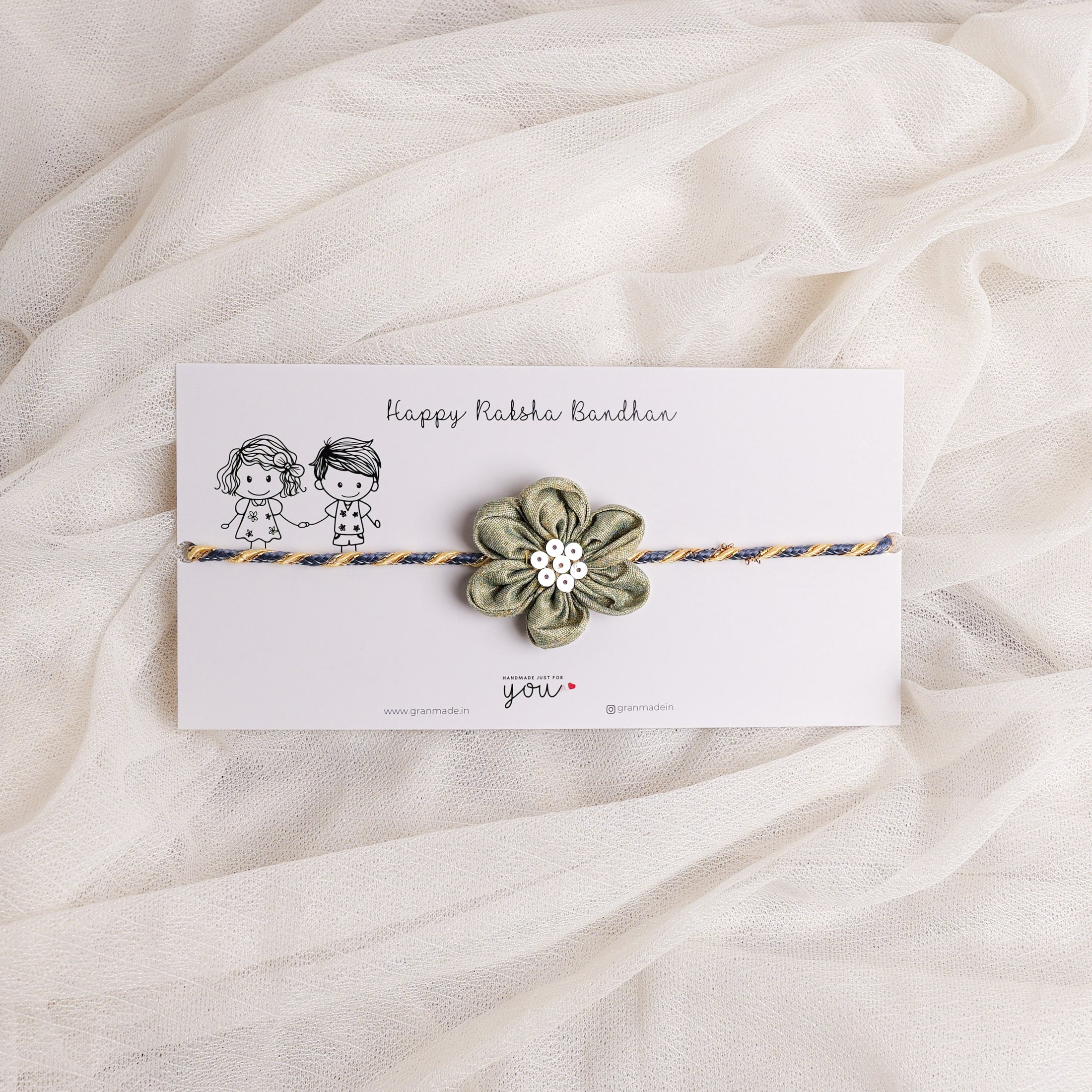 Handmade Rose Rakhi