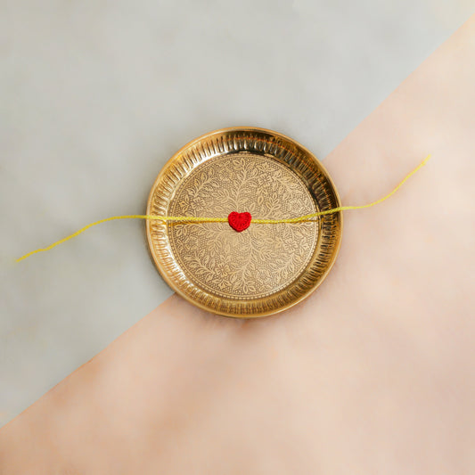 Crochet Heart Rakhi - Red