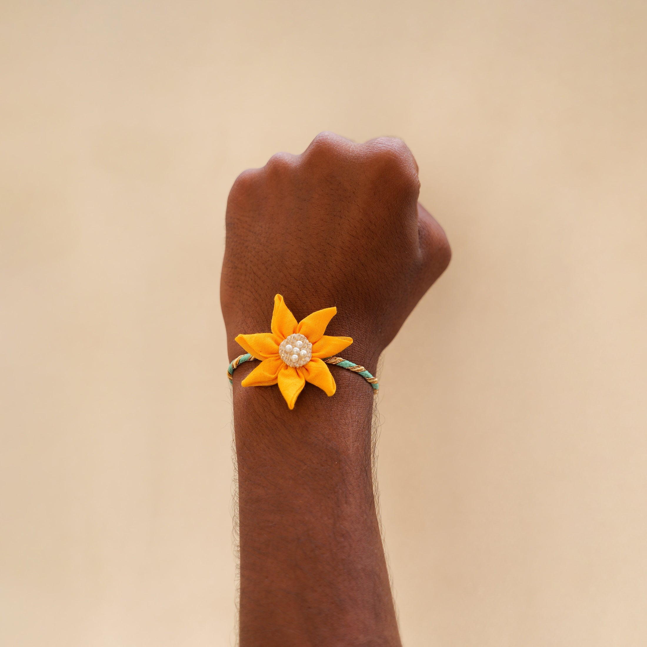 Handmade Yellow Sunflower Rakhi