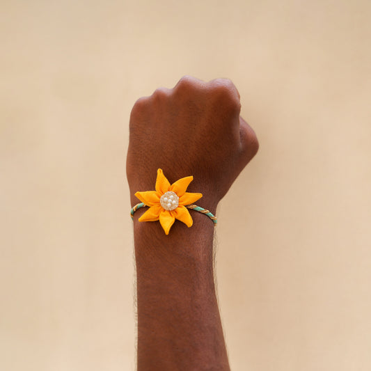 Handmade Yellow Sunflower Rakhi