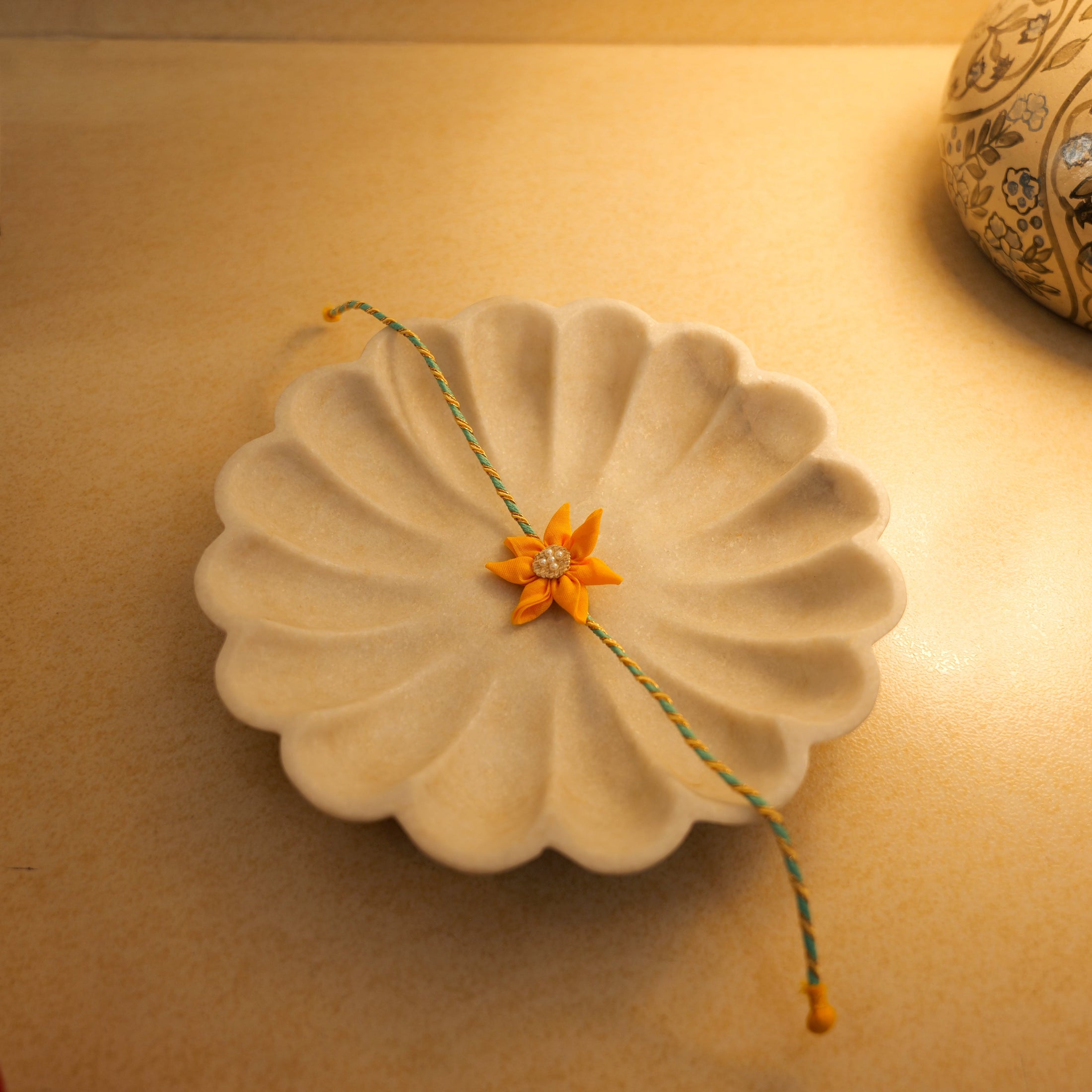 Handmade Yellow Sunflower Rakhi