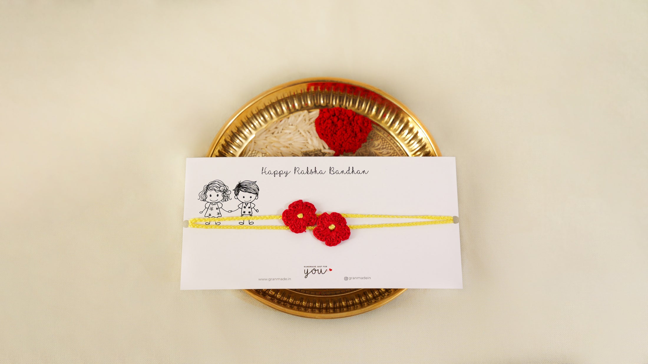 Crochet Daisy Rakhi set of 2