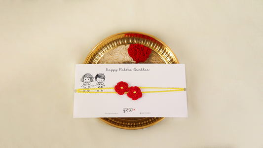 Crochet Daisy Rakhi set of 2