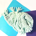 Load image into Gallery viewer, Baby Blue Chunky Hand - knit Scarf - Granmade
