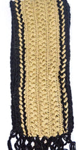 Load image into Gallery viewer, Beige & Black Hand - knit U - pin Scarf - Granmade
