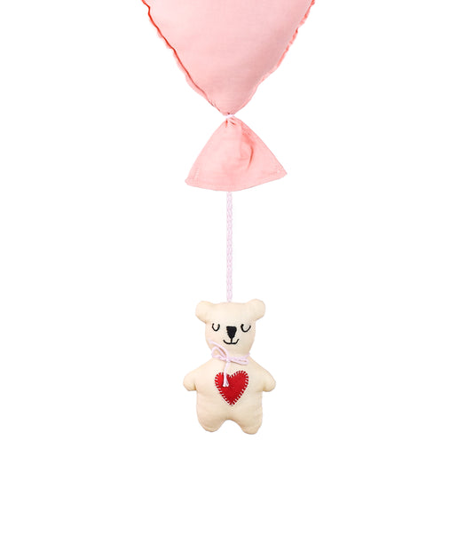 Pink Balloon Teddy Nursery Hanging Decor