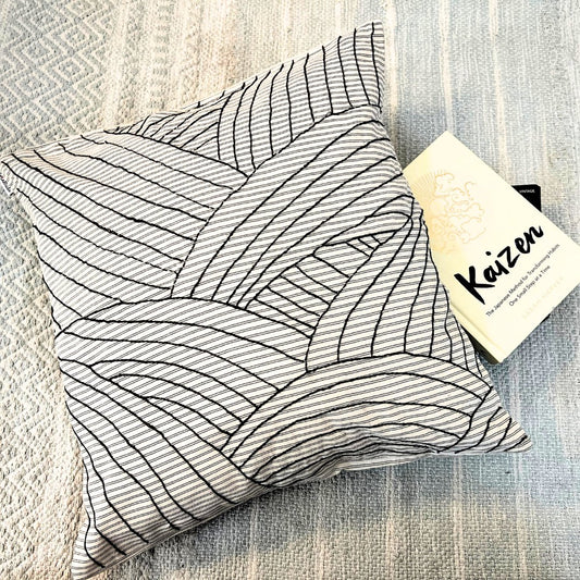 'Ikigai' Hand embroidered cushion cover - Granmade