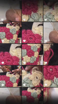 Load and play video in Gallery viewer, Daisy Hand-knit Flower Crochet Cushion
