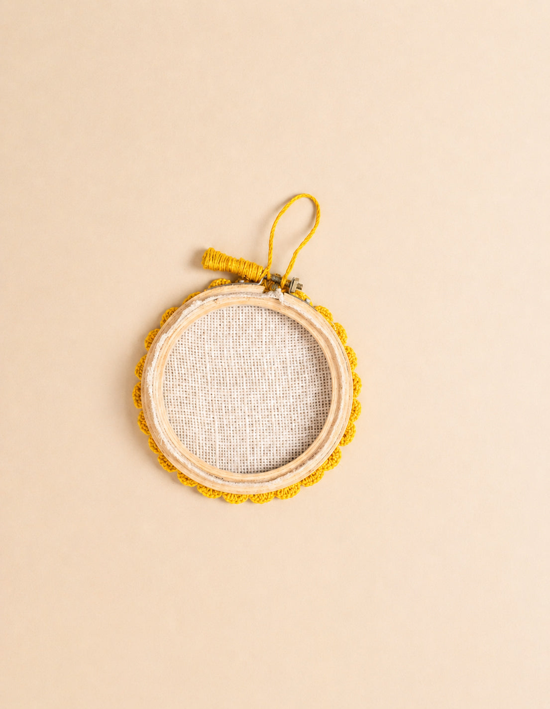 Crochet Border Mini Frame- Yellow